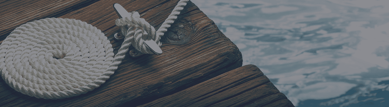 Rope and deck detail on a yacht